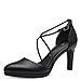 Produktbild Tamaris Damen Pumps mit Riemchen Vegan Blockabsatz; BLACK/schwarz; 38