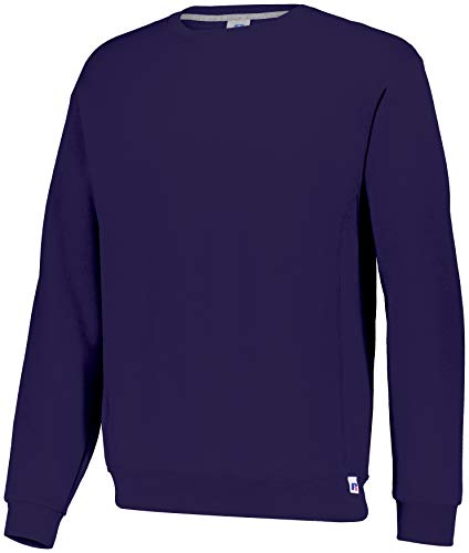 Russell Athletic Dri Power Mens Crewneck Sweatshirt, Purple- Small