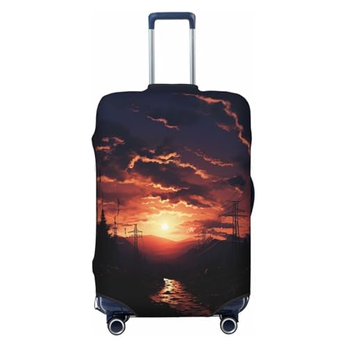 Travel Luggage Cover Fashion Suitcase Protector Dusk Scenery Spandex Baggage Covers Washable Suitcase Covers Anti-Scratch Luggage Cover Protectors Fits 18-32 Inch Suitcases X-Large