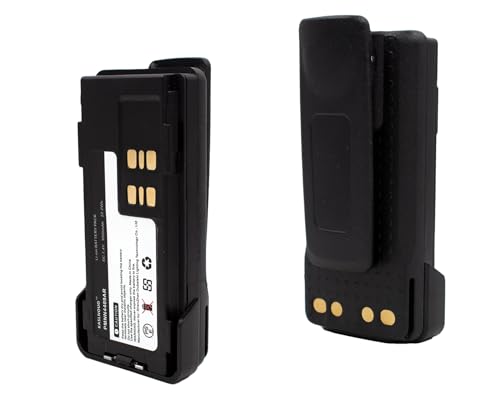 KASLNOUO 2-Pack 3000mAh Replacement Battery for Motorola XPR 7550e PMNN4491C PMNN4493A PMNN4491A PMNN4409AR XPR7550 7.4V Rechargeable Lithium ion Battery with Belt Clip