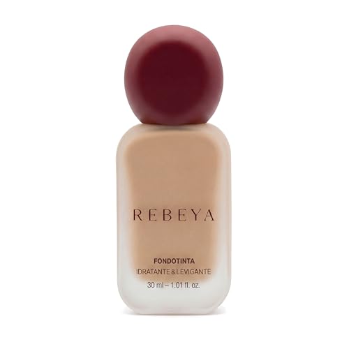 REBEYA Base de Maquillaje Cobertura Total Hidratante 03 con Niacinamida – Base Maquillaje Efecto Segunda Piel, Maquillaje Fluido Luminoso de Larga Duración para Piel Grasa, Madura y Mixta