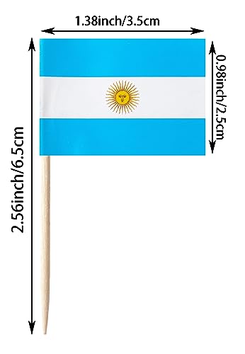 stidsds 100pcs National Zahnstocher Flagge B (Argentinien) – Ansicht 2