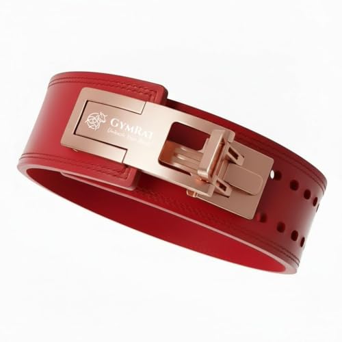 Image of GYMRAT RED EDITION 13MM Adjustable Weightlifting Lever Belt for Man and Women, Weightlifting with Adjustable Heavy Duty Buckle, Professional Weight Lifting Belt (ROSE GOLD, L)