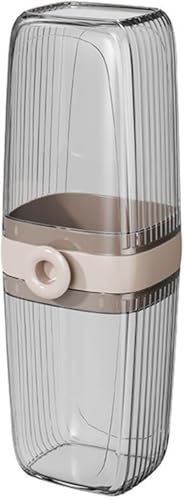 sekuiby Toothbrush Travel Case,Clear Travel Toothbrush Case, Portable Plastic Dental Care Storage Container, Transparent