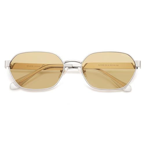 SOJOS Polarized Hexagon Sunglasses for Women Men
