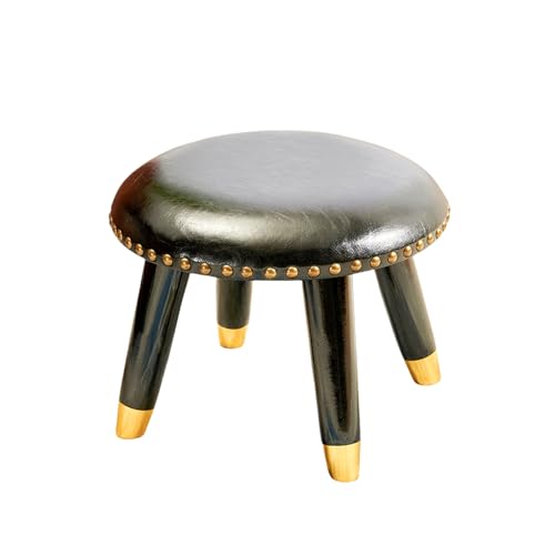 Repose-pieds rond en cuir stable et polyvalent pour toute la maison