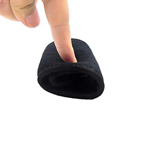 Happystep Terry Insoles, Barefoot Shoe Inserts, Washable and Reusable, 2 Pairs of Black (Women Size 8)
