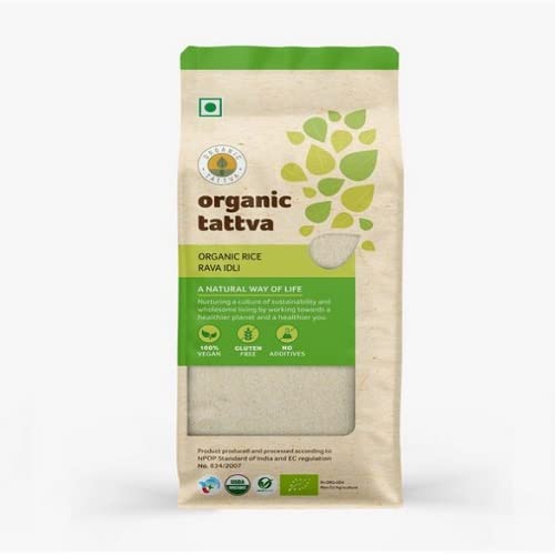 Organic Tattva, Organic Rice Rava Idli - 500 Gram | Enriched with Dietary Fibers & Nutrients