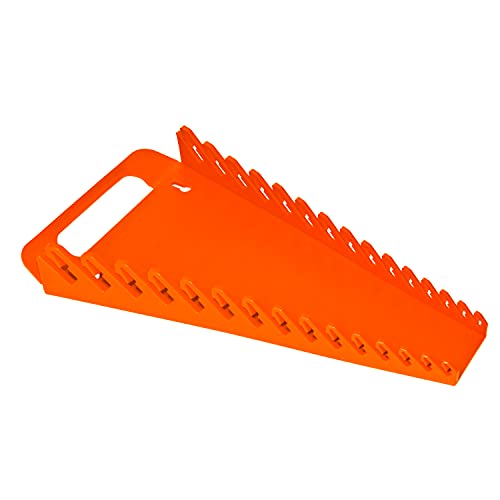 ERNST 5057 Gripper Wrench Organizer, 15 Tool, Orange