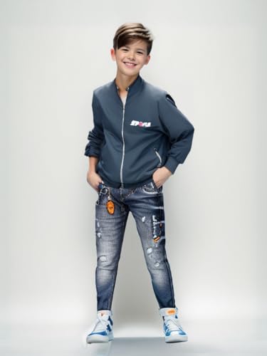 Image of HRKK Kids Windcheaters Solid Polyester Blend Jackets for Boys and Girls |