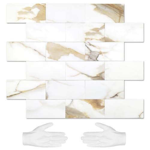 STICKGOO Calacatta Golden Marble Look Tile