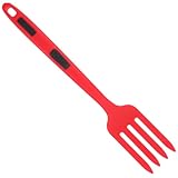MOTHNUR Ergonomische Silikon Spaghettigabel Große Küchenkochgabel mit Rutschfestem Griff Hitzebeständig Spülmaschinengeeignet zum Mischen von Pasta und Salat für Haushalt und Gastronomie