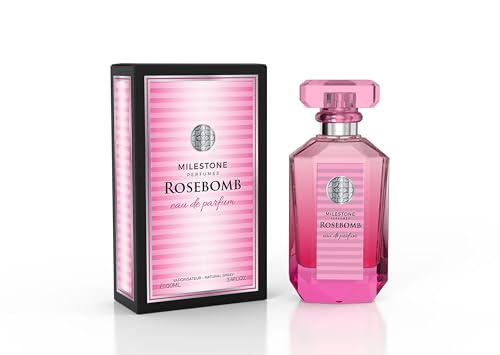 MILESTONE Perfumes Rosebomb Women’s Long-Lasting Eau de Parfum 100ML - Elegant & Captivating Floral Fragrance for Confident Women, Perfect for Day or Night Wear