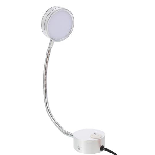 Lámpara de lectura LED de pared cabecera dormitorio aplique flexible aluminio plata WOONEKY