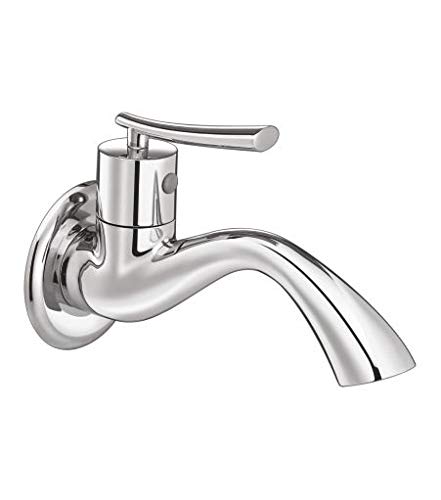 JAL Tansa Bib Tap Long Body 15 mm Faucet | Bathroom Taps | Durable & Reliable Premium Material | Stainless Steel Faucet with Chrome Finish | Anti Rust 82362