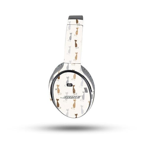 Image of MightySkins Glossy Glitter Skin Compatible with Bose QuietComfort 35 II Headphones - Cat Lady | Protective, Durable High-Gloss Glitter Finish | Easy to Apply, Remove, and Change Styles