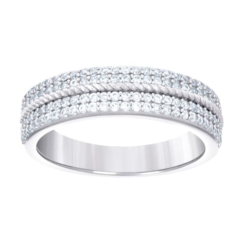 Alliance en moissanite argent 925 le cadeau d'anniversaire idéal pour couple