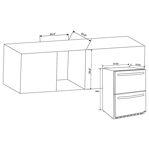Hck D-150D 24 Inch Dual Zone Refrigerator thumb #7