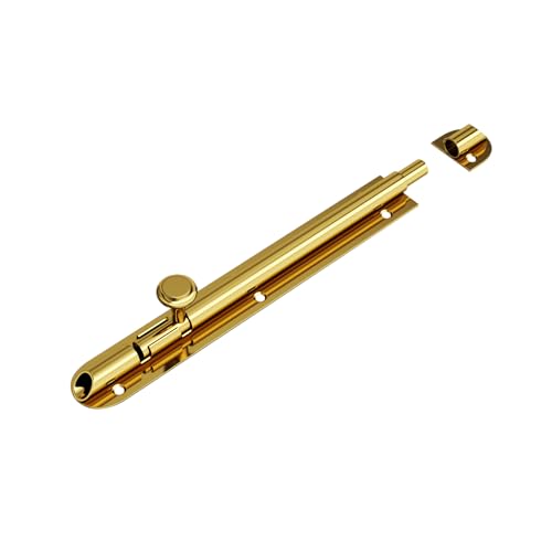 Image of LAPO 8 Inch Aluminium Tower Bolt for Main Door, Bathroom & Bedroom, Reliable Door Latch Sturdy Chitakni Latch with Fittings (Gold Finish, Pack of 1)