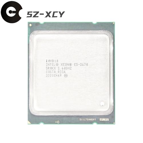 Processeur CPU E5-2670 Intel Xeon LGA 2011 à 8 cœurs pour serveur et PC - 3