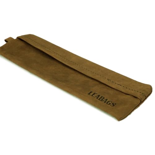 Image of LEABAGS Fort Vaux pencil case made of genuine buffalo leather in vintage look I leather case I small pencil case I 20,5x6cm