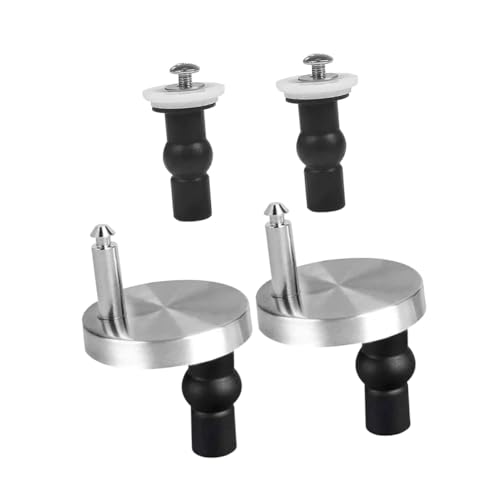 VILLCASE 4個 便座ヒンジ 入り トイレ蓋用クイックリリース拡張ネジ付き ステンレス製固定具 トイレ部品取付簡単交換用
