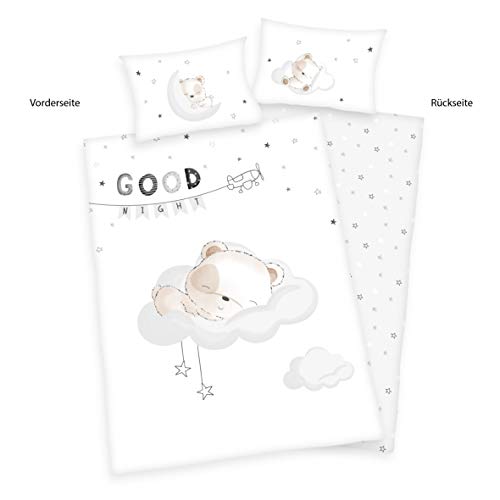Herding Kleinkinder-Bettwäsche-Set, Sleeping Little Bear Wendemotiv, Bettbezug 100x135cm, Kopfkissenbezug 40x60cm, Baumwolle/Renforcé - Image 3