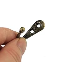 MoonyLI 20Pcs Wall Mounted Coat Hook Vintage Cast Iron Wall Hooks Rustic Hooks with Screws Wall Mounted Hooks Farmhouse Coat Hooks Bronze Coat Hanger Coat Hooks