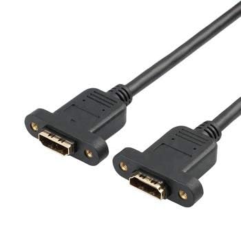 Image of HDMI FEMALE TO FEMALE PANNEL MOUNT CABLE 30CMS (SCREW TYPE) Pure copper, Golden Plated Brass Connectors