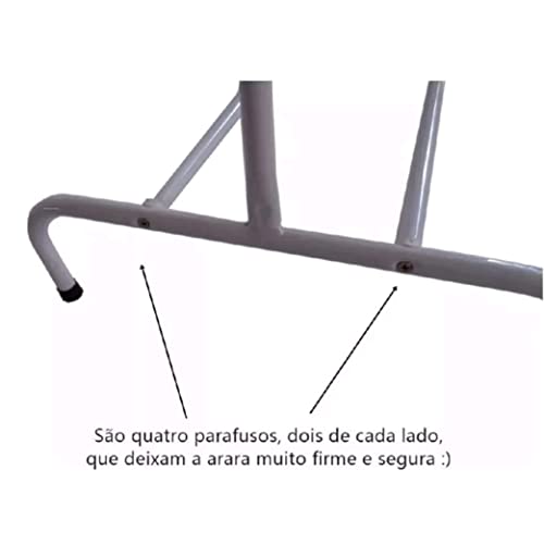 Arara De Roupa Cabideiro Com Sapateira - BRANCA