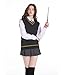 Loiahoer Unisex Sweater Vest Knit Waistcoat Tank Top V-neck Sleeveless Pullover Sweaters Vests Halloween Cosplay Costume JK School Uniforms Fall and Winter,Dark Grey+Yellow Stripe,M