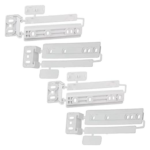 SPARES2GO Dörrplast monteringsfäste fästande glidkit för IKEA kylskåp och frys (paket med 4)