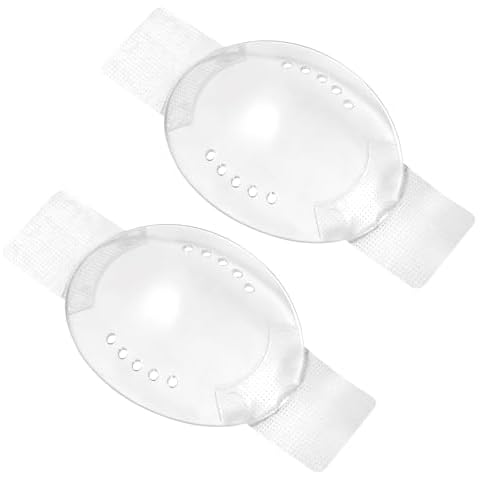 Thinp 2 Pcs Eye Shield,Clear Eye Patch Eye Shield After Cataract Surgery Plastic Eye Shield with Small Hole Eye Shields After Lasik with 1 Roll Tape Breathable Eye Shields for After Surgery Cover