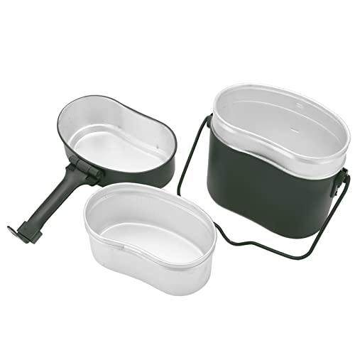 Leapiture Camping Cooking Tin Food Storage Mess Kit Outdoor Camping Tin Survival Mess Tin Camping Food Container Lunch Serving Box Camping Lunch Box Cookware Mess Set