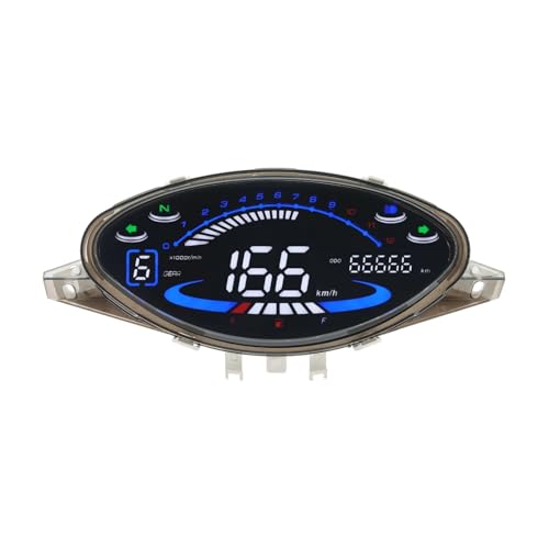 Compteur de vitesse digital moto 12V avec odomètre et tableau de bord rétroéclairé