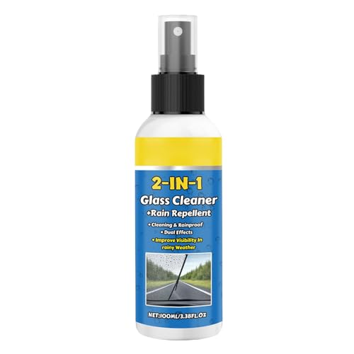 Genérico Limpiador De Cristales De Coche - 100 ml Tratamiento Restaurador Hidrofóbico para Parabrisas,Líquido Limpiavidrios para Automóvil - para Vehículos, SUV, Autocaravanas, Camiones, Interior y
