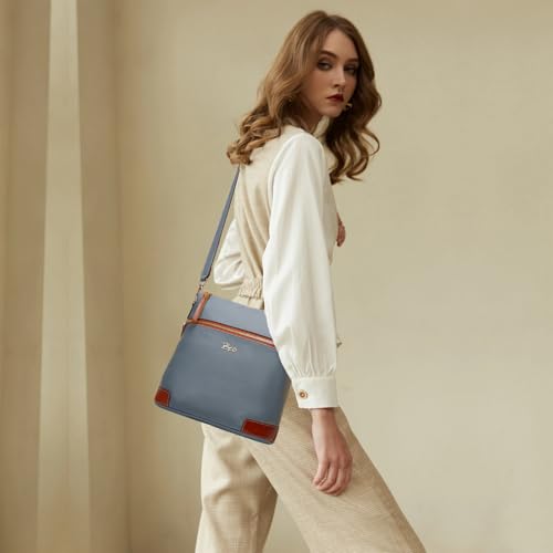 Image of BOYATU Leather Crossbody Bag for Women: Designer Shoulder Purse for Travel - Trendy Genuine Leather Handbag for Everyday