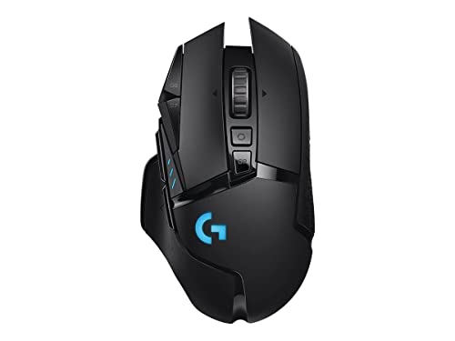Image of Logitech G502 Lightspeed Wireless Gaming Mouse, 25K Hero Gaming Sensor, 25600 DPI, RGB, Ultra-Light, 11 Programmable Buttons, Long Life Battery, PowerPlay-Compatible, PC - Black