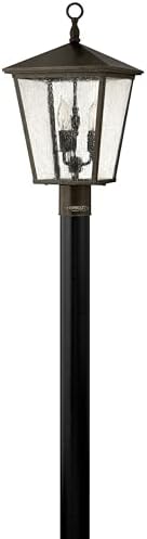 Hinkley Trellis Three Light Large Outdoor Post Top/Pier Mount, Regency Bronze