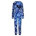 TVUGHGI Blue Dot Sparkle Onesie Pajama for Women Men Long Sleeves Fashion One-Piece Cosplay Parties Hooded Zipper Sleepwear L