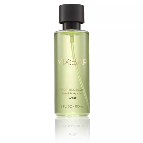 MIX:BAR Pear Blossom Hair + Body Mist Bedroom Linen Spray - Notes of Pear Petals Apple White Musk Fruity Scent 5oz