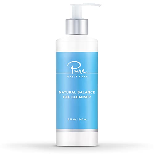 Pure Daily Care Natural Balance Gel Cleanser (8 Oz) - Gentle Refreshing Clinical-Grade Clean Beauty Daily Cleanser #TOP3