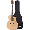 V1-GAC Acoustic Guitar Solid Top GA Cutaway Acoustic Guitar Mahogany العودة والجوانب مع حقيبة الحفلة