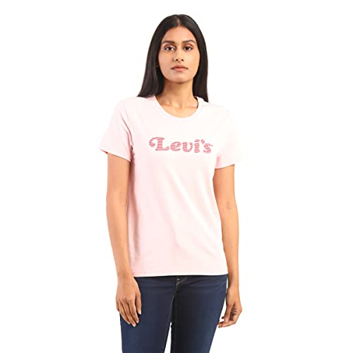 Image of Levi's Women's Cotton Regular Fit Brand Logo T-Shirt