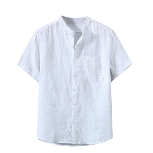 Chemise en lin fin d'été pour homme au design chinois vintage haut de gamme