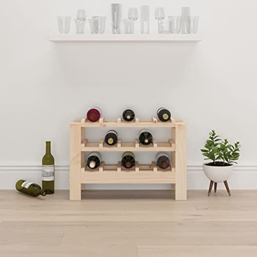 Soporte para botellas de vino de madera de pino 61.5x30x42 cm miniatura 3
