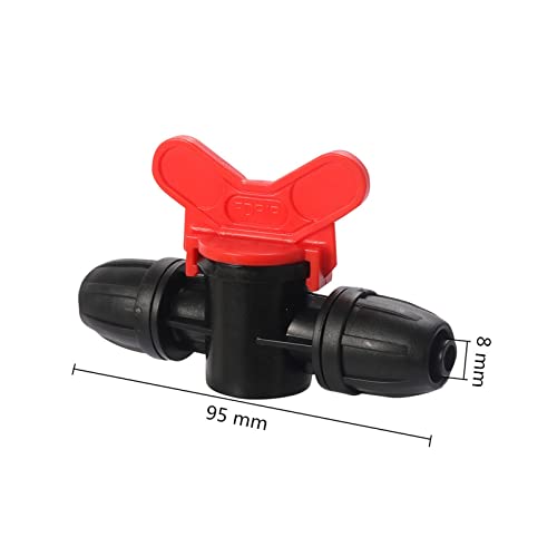 Válvula de ajuste de manguera de 8mm y conector de micropulverización para riego de jardín 3