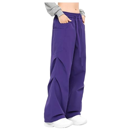 Cargo Pants Womens Trendy Parachute Pants Baggy Casual High Waisted Teen Girls Y2K Streetwear Jogger Hiking Trousers