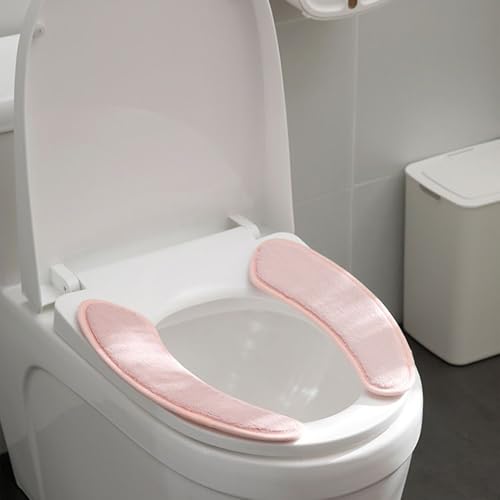 Cojín para asiento de inodoro contra el frío con peluche lavable 3