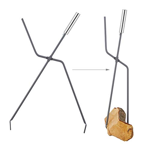 Kaminbesteck Relaxdays, modernes graues 5-teiliges Set